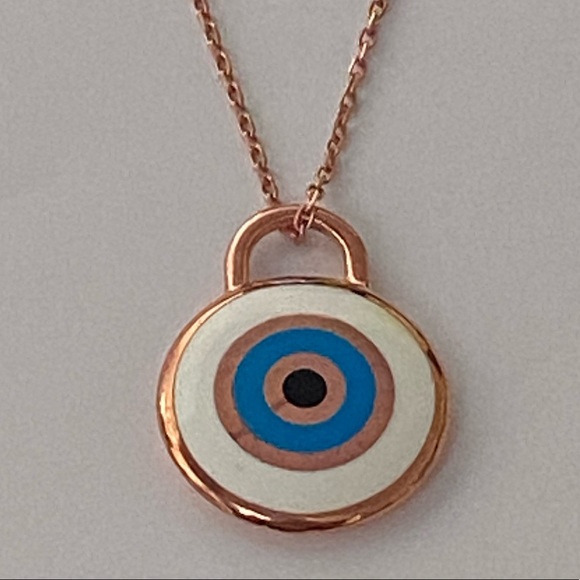 Jewelry - 🧿925 Silver blue evil eye hand made art necklace
